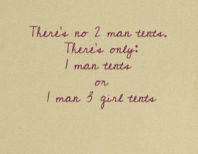 There's no 2 man tents. There's only 1 man tents or 1 man 3 girl tents. - White 15oz Stainless Steel Travel Mug