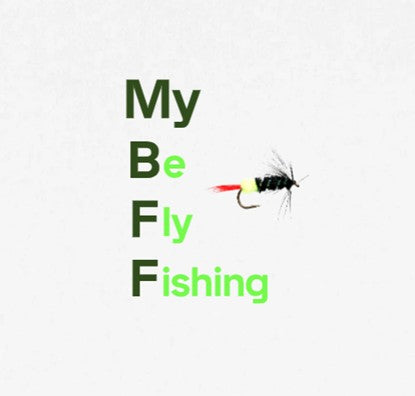My BFF Be Fly Fishing vertical - Heavyweight Unisex Crewneck T-shirt | Gildan® 5000