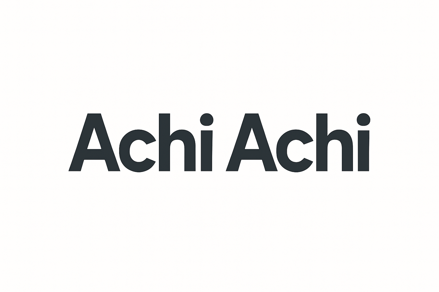 White banner with Achi Achi text